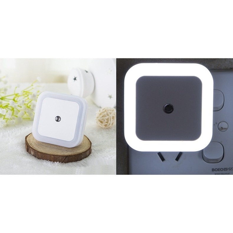 Mới Đèn Ngủ Cảm Biến Ánh Sáng Hình Vuông Nhiều Màu Sắc