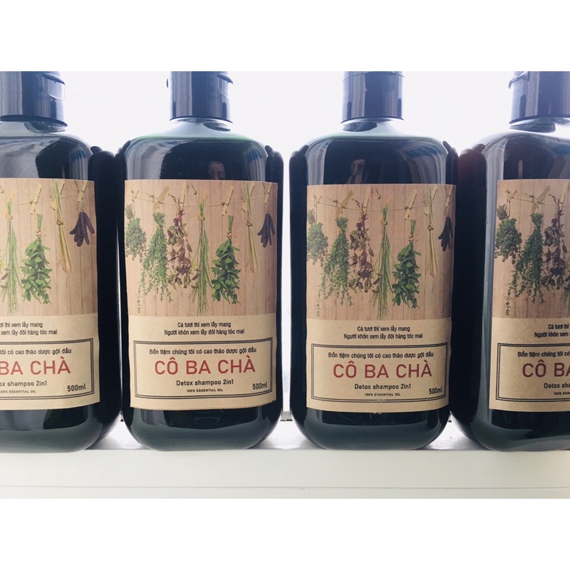 Dầu gội Bưởi/Bồ Kết/Hương Nhu/Sâm tuỳ chọn 500ml Cô Ba Chà