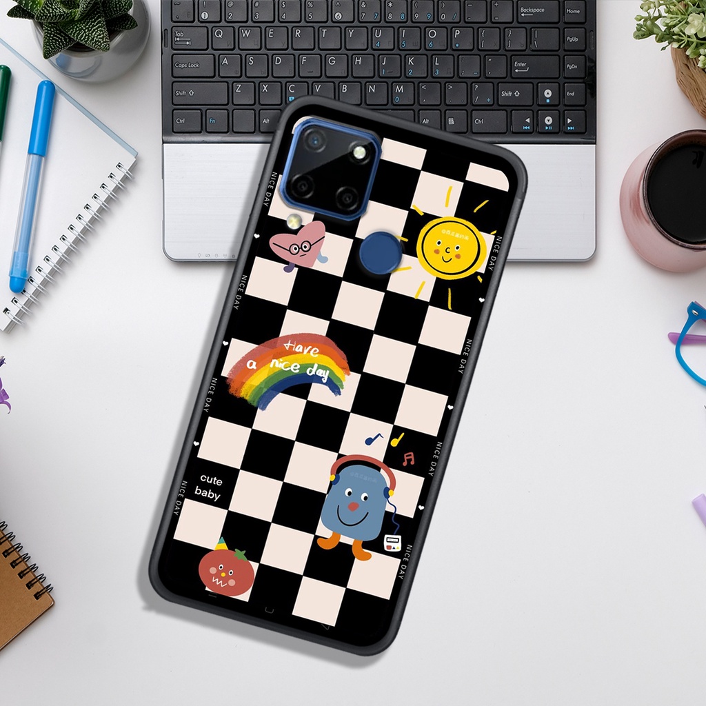 Ốp Lưng OPPO REALME C12 - C15 - C21 - C21y - C25 - C25y  , In Hình &quot;Black Heart&quot; Phong Cách Đẹp.