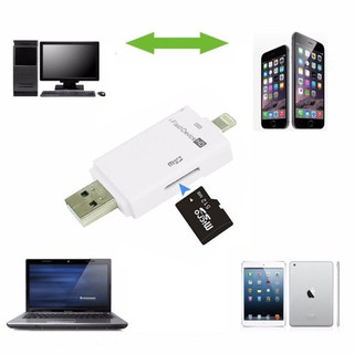 USB OTG SD TF Card Reader cho iPhone và iPad