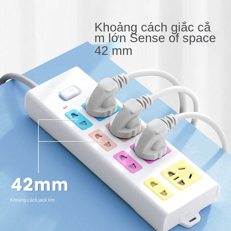 Ổ cắm bằng đồng nguyên chất Khối đầu cuối USB điện gia dụng xốp thông minh ký túc xá phích dây dài Bảng mạch