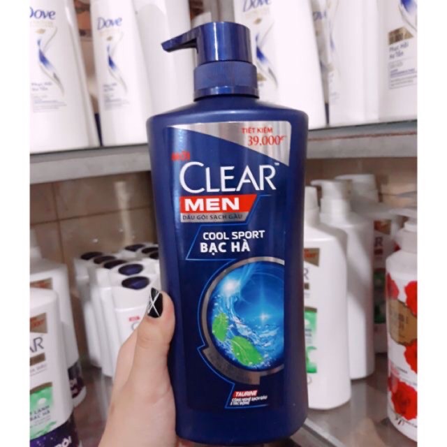 Dầu gội clear men bạc hà 650g