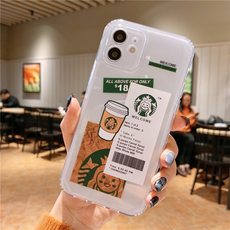 Ốp lưng iphone viền trong chống ố Starbucks 6/6s/6plus/6splus/7plus/8plus/x/xs/xs max/11/11promax/12/12pro/12promax