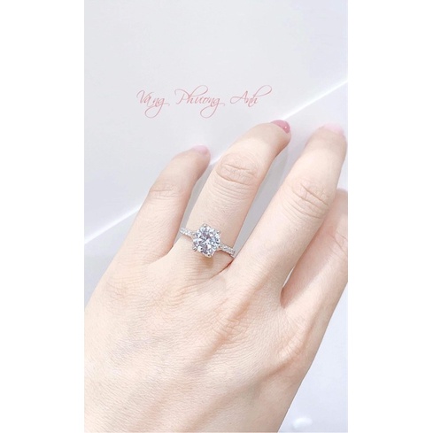 Nhẫn bạc đá cao