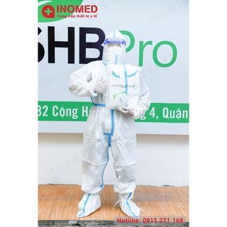 Đồ bảo bảo hộ phòng dịch, bộ quần áo bảo hộ y tế level 3 - shb pro mask