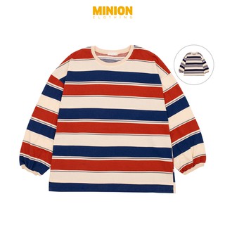 Áo thun kẻ ngang Minion Clothing form rộng, dáng Unisex, phong cách Ulzzang Streetwear A2808