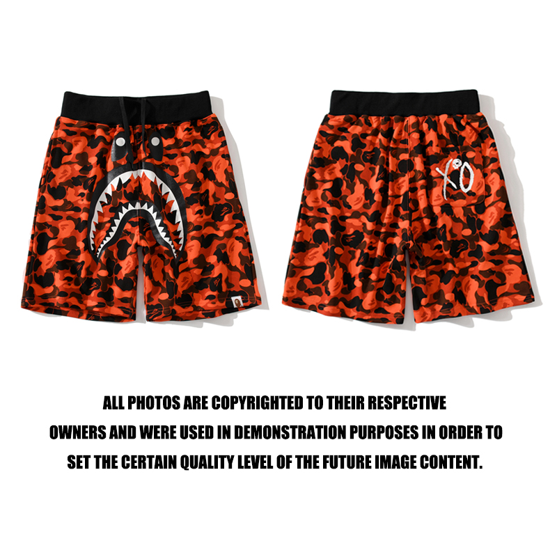 Quần short BAPE X XO họa tiết rằn ri phong cách cá tính dành cho nam nữ