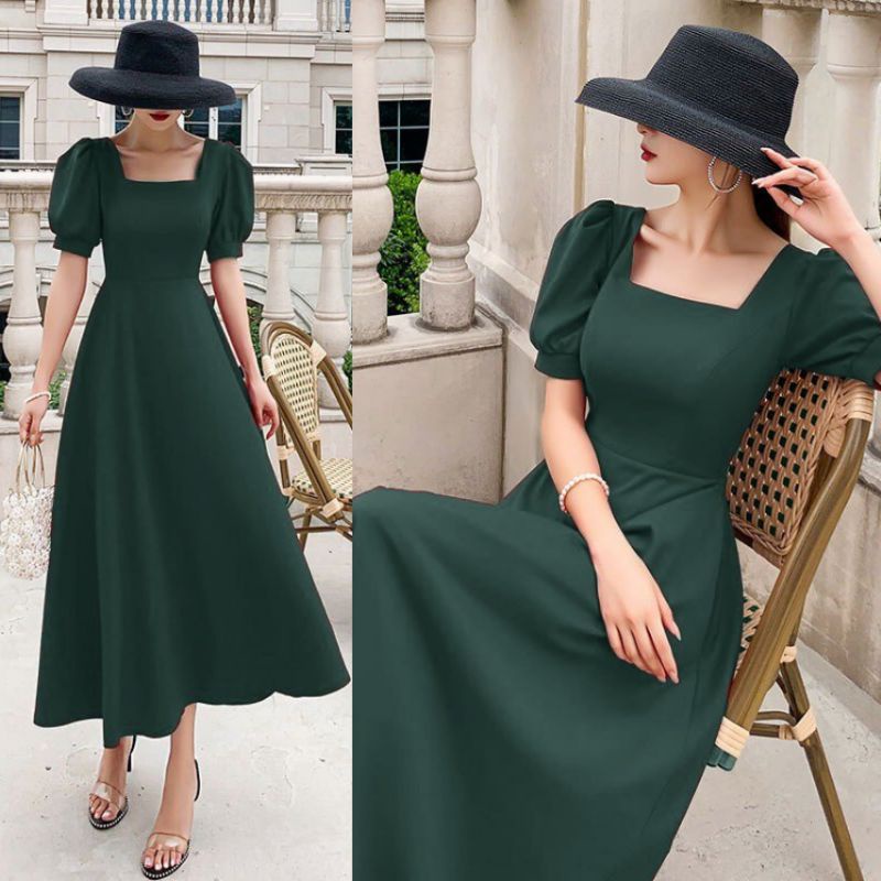 Đầm Maxi Tay Phồng Cao Cấp Loại 1 Đủ Size M-L-XL-XXL 🌿 (kèm ảnh + clip thật)