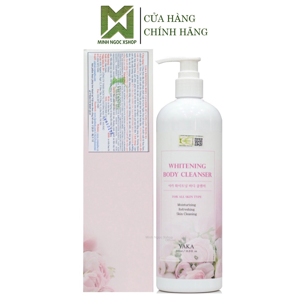 Sữa tắm trắng da hương nước hoa YAKA Whitening Body Cleanser 500ml