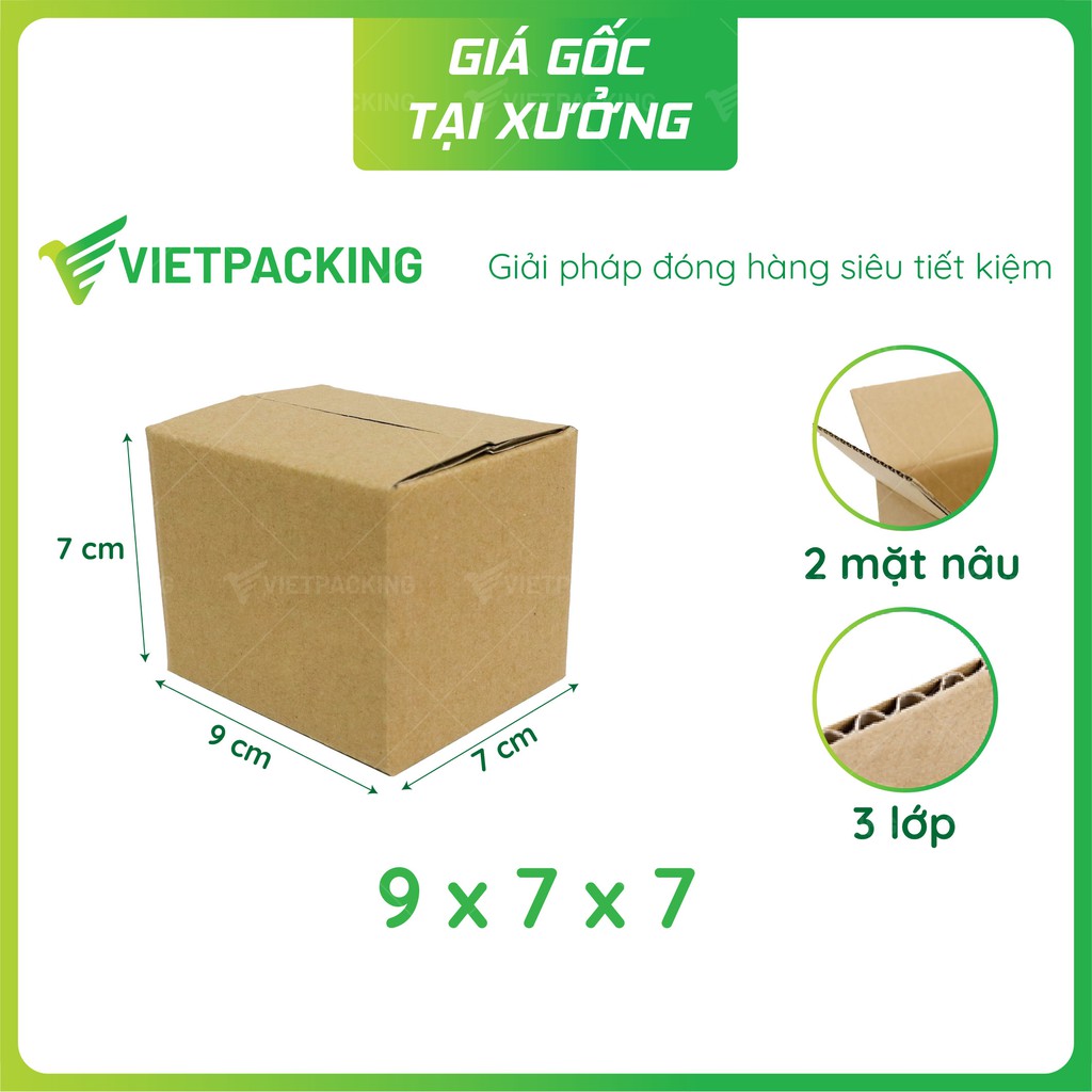 [GIÁ SỐC] 50 Hộp carton đựng mỹ phẩm size 9x7x7