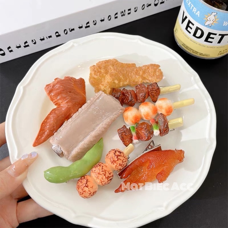 Kẹp tóc thức ăn đồ chơi hoa quả dễ thương độc đáo