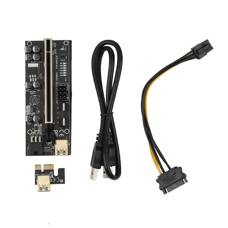 Set 8 16 card mở rộng PCie SATA 6Pin (1 bộ)