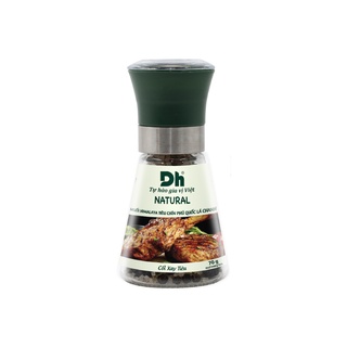 Natural Muối Himalaya Tiêu Chín Phú Quốc Lá Chanh - Nắp cối xay Ceramic-Hũ 70gr