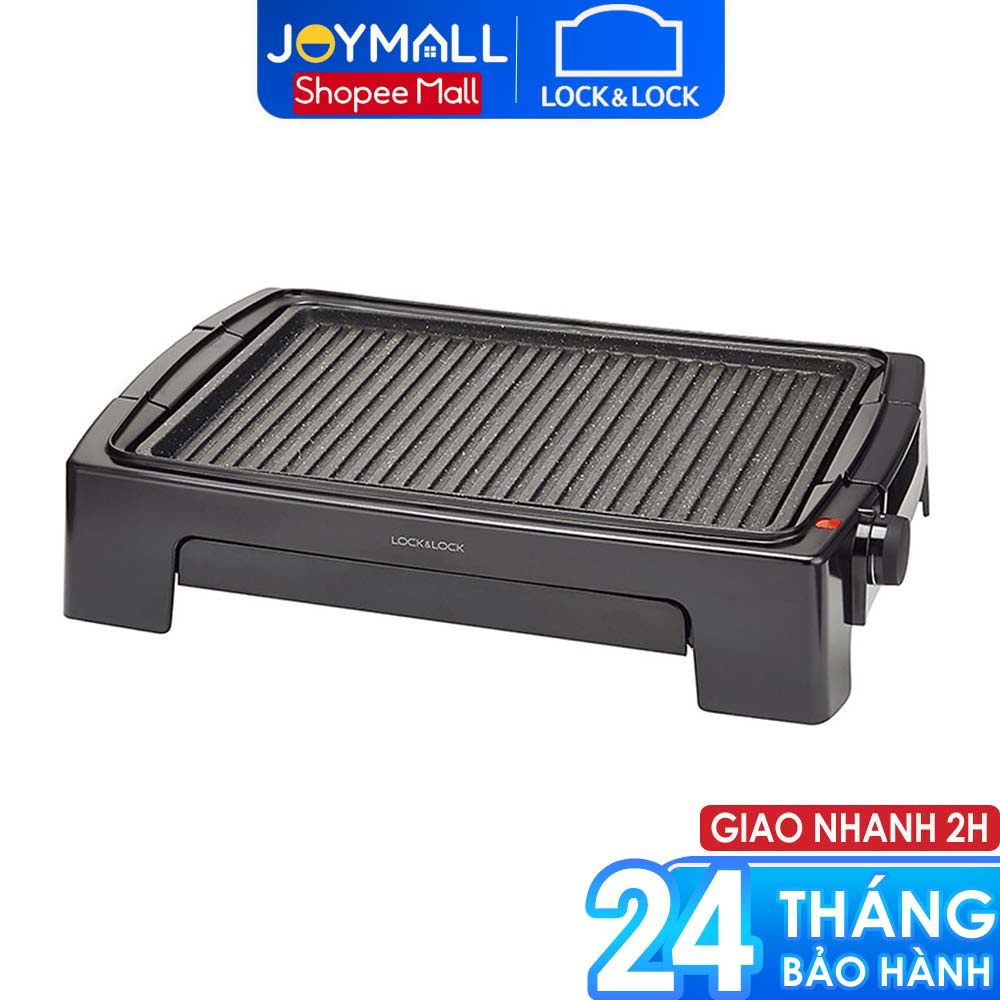 Bếp nướng điện Lock&Lock EJG221 1300W - Hàng chính hãng, mặt bếp đá chống dính, 5 mức nhiệt tùy chỉnh - JoyMall