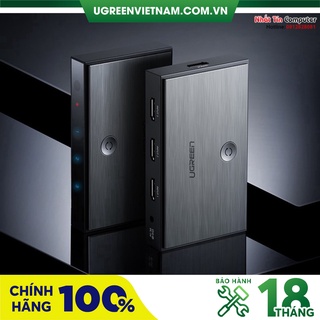 Bộ chuyển mạch 3 vào 1 ra hdmi 2.0 hỗ trợ 4kx2k/60hz chính hãng ugreen 50709 cao cấp