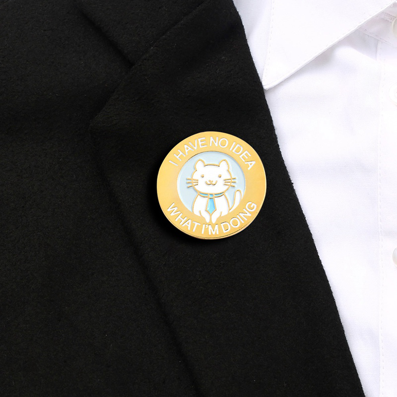 Huy Hiệu Cài Áo Hình Chú Mèo Đáng Yêu