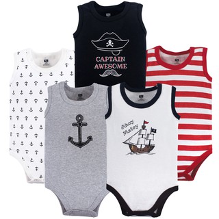Set 5 body sát nách bé trai (5-7kg và 9-12 kg)