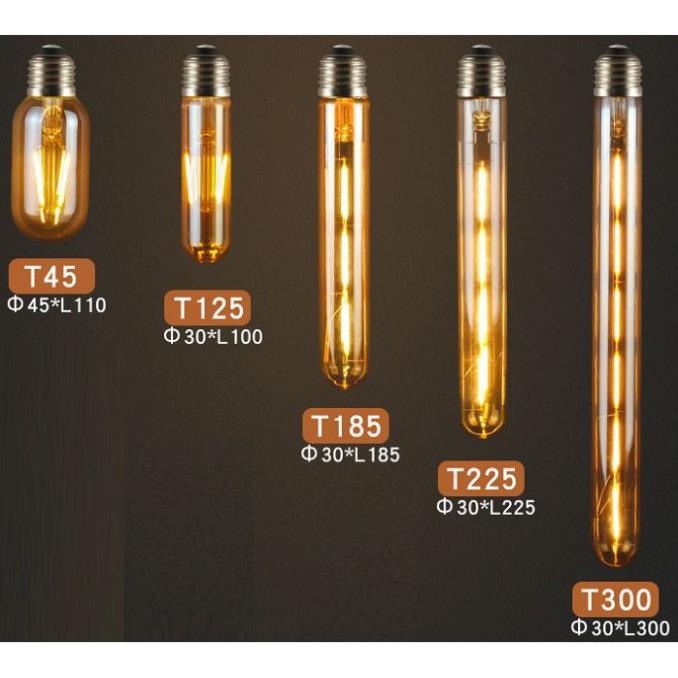 Bộ 3 bóng đèn Led Edison T125 4W đui E27.