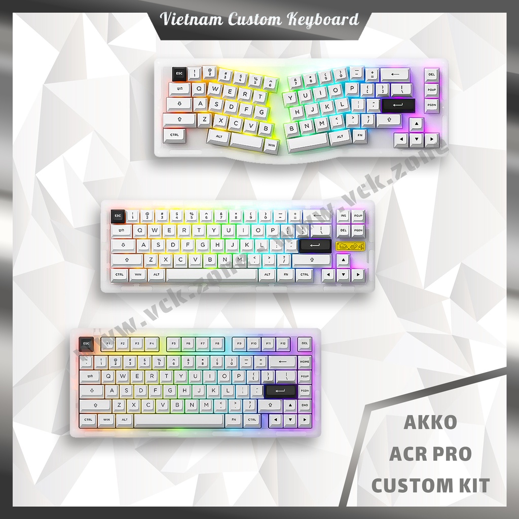 Custom KIT Akko ACR Pro | Giá Rẻ Hiệu Năng Cao | KIT Bàn Phím Full Option | Alice Plus 68 75 | VCK