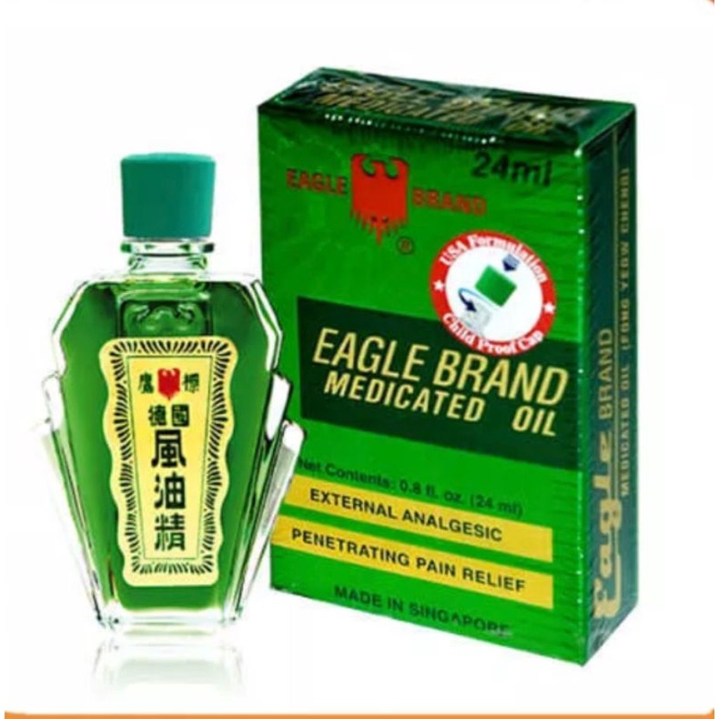 DẦU GIÓ XANH CON Ó SINGAPORE EAGLE BRAND MEDICATED OIL 24ML