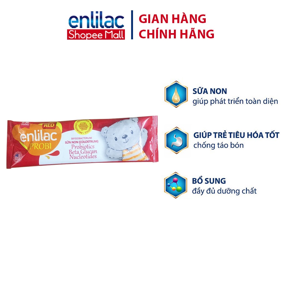 Sữa bột dành cho trẻ bất dung nạp Lactose Enlilac Probi RED gói 25g