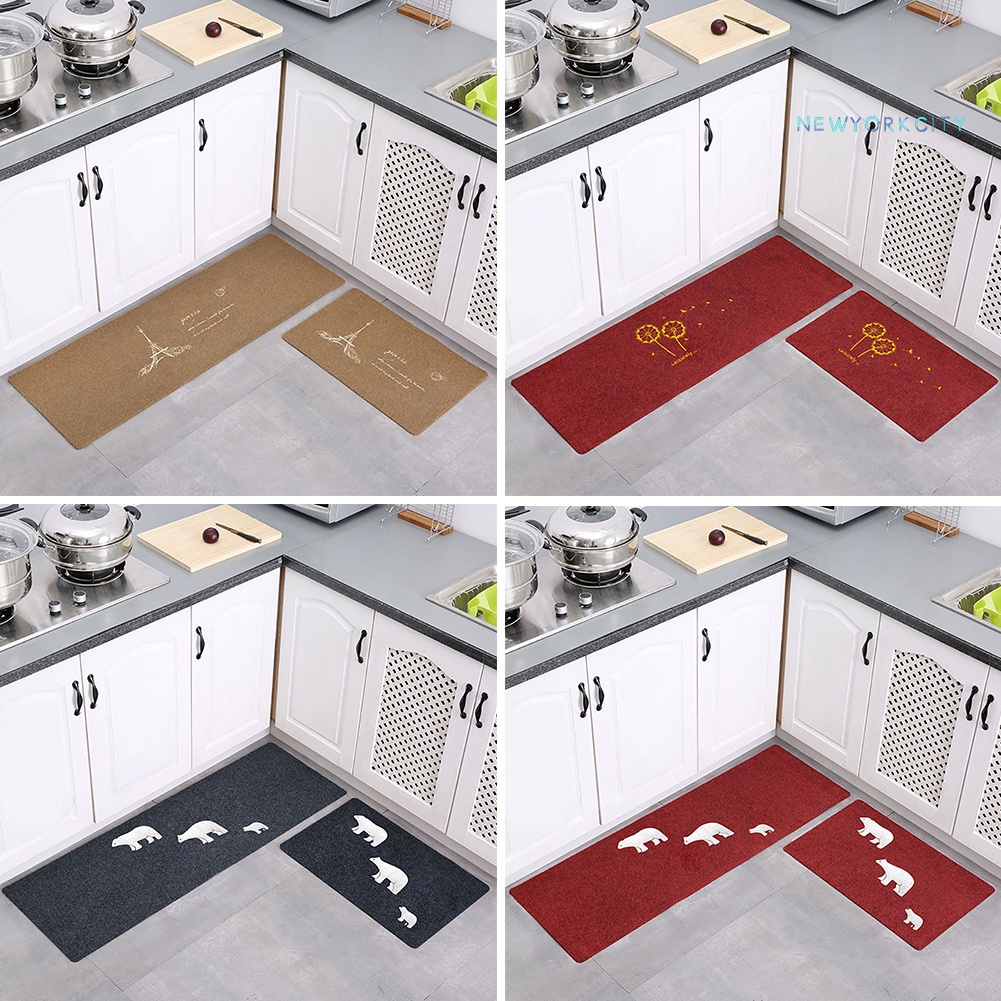 Thảm lót cửa chùi chân Mềm Mại Chống Trượt Hình Gấu Dễ Thương
