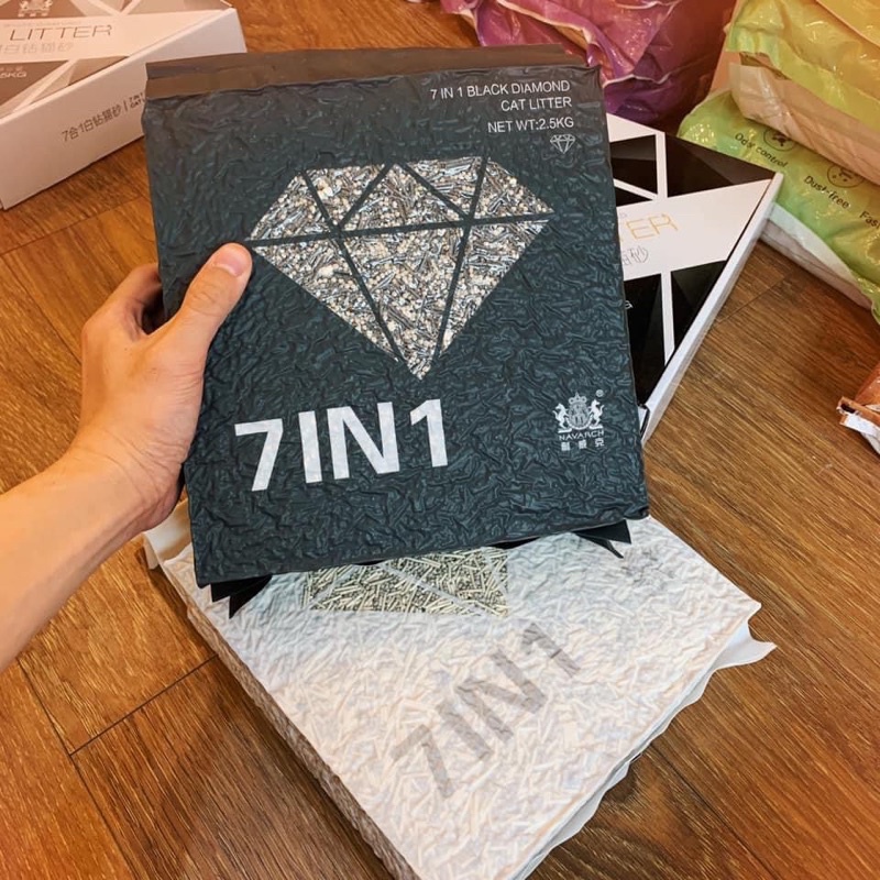 [Hộp 2.5kg] Cát đậu nành Mavard Diamond mix 7 loại cao cấp siêu khử mùi kháng khuẩn cho mèo