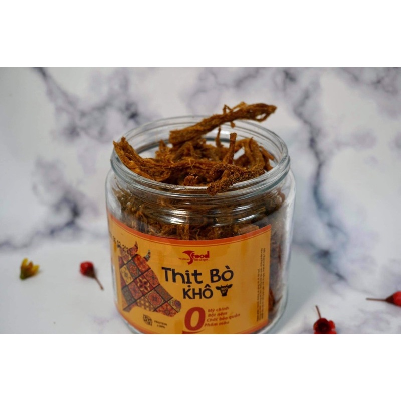 Khô bò vị xưa 500g SFOOD - 100% thịt tươi bò xé sợi, có vị cay và ít cay