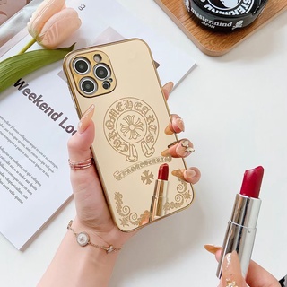 Ốp điện thoại tráng gương mạ vàng hình trái tim cho IPHONE 11 PRO MAX 12 PRO MAX XSMAX XR XS 7 8PLUS 13PRO MAX