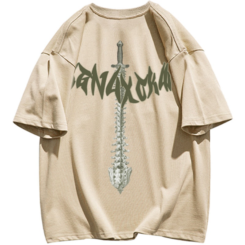 Áo Thun Tay Ngắn In Chữ Phong Cách hip hop Thời Trang Cho Nam