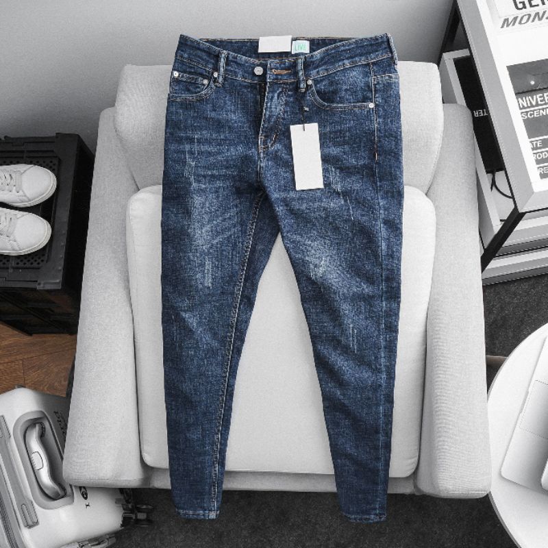 Quần jeans nam thời trang cao cấp co giãn dáng đứng xuất dư