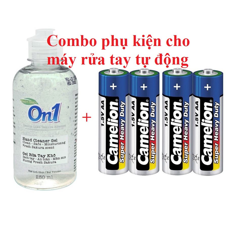 Máy rửa tay tự động cảm ứng hồng ngoại thông minh ATA - Chính hãng bảo hành 12 tháng- Tặng nước rửa tay + 4 viên Pin AA