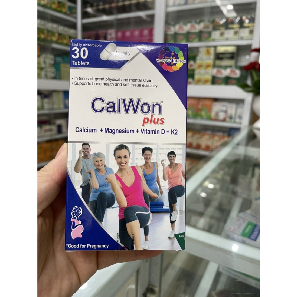 Viên uống bổ sung canxi hữu cơ Calwon plus hộp 30 viên nhập khẩu Đức