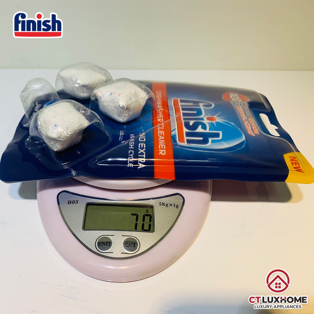 Viên vệ sinh máy rửa bát Finish vỉ 3 viên - Chính hãng
