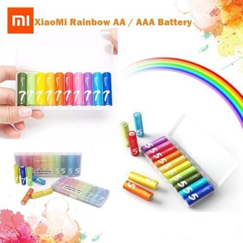 Pin Xiaomi Rainbow 5 (AA) và 7 (AAA) vỉ 10 viên - Pin AA/AAA Xiaomi Rainbow Alkaline dung lượng cao