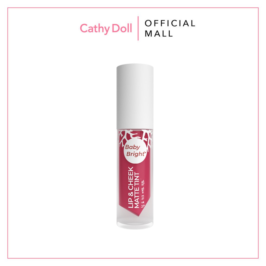 Son kem má hồng Cathy Doll Baby Bright Lip & Cheek Matte Tint 2.4g