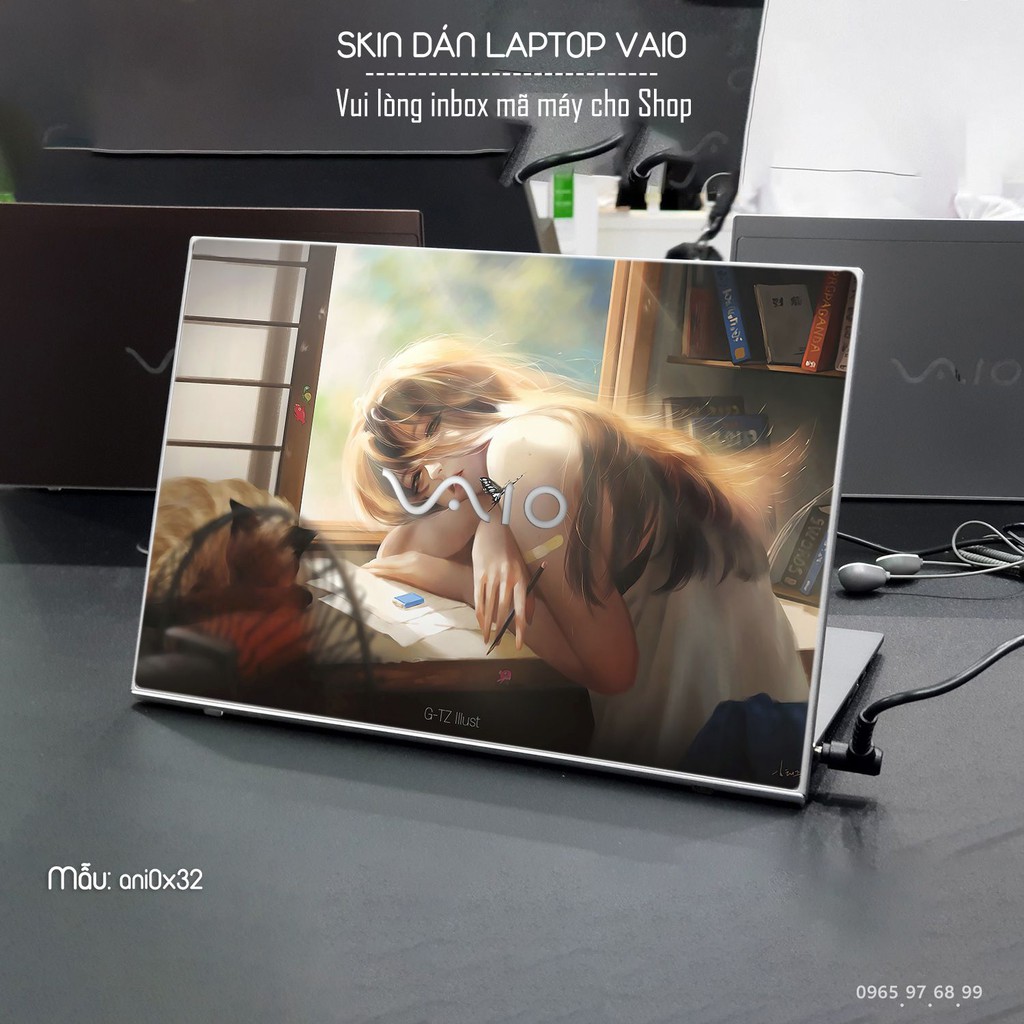 Dán decal cho các dòng Laptop Sony Vaio in nhiều mẫu cực dễ thương dành cho con gái
