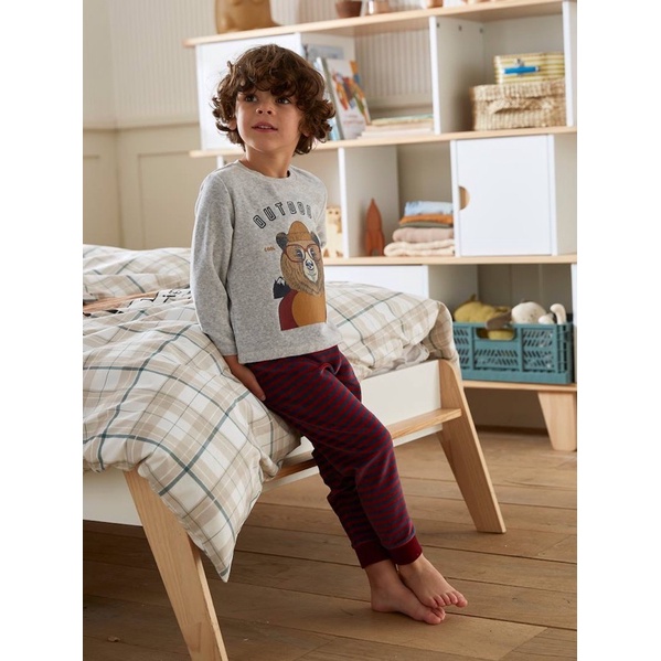 Bộ Nhung Bé Trai In Hình Verbaudet