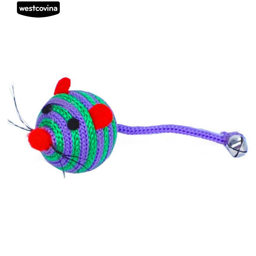 Đồ chơi quả bóng hình chuột đuôi có lục lạc thú vị cho mèo cưng