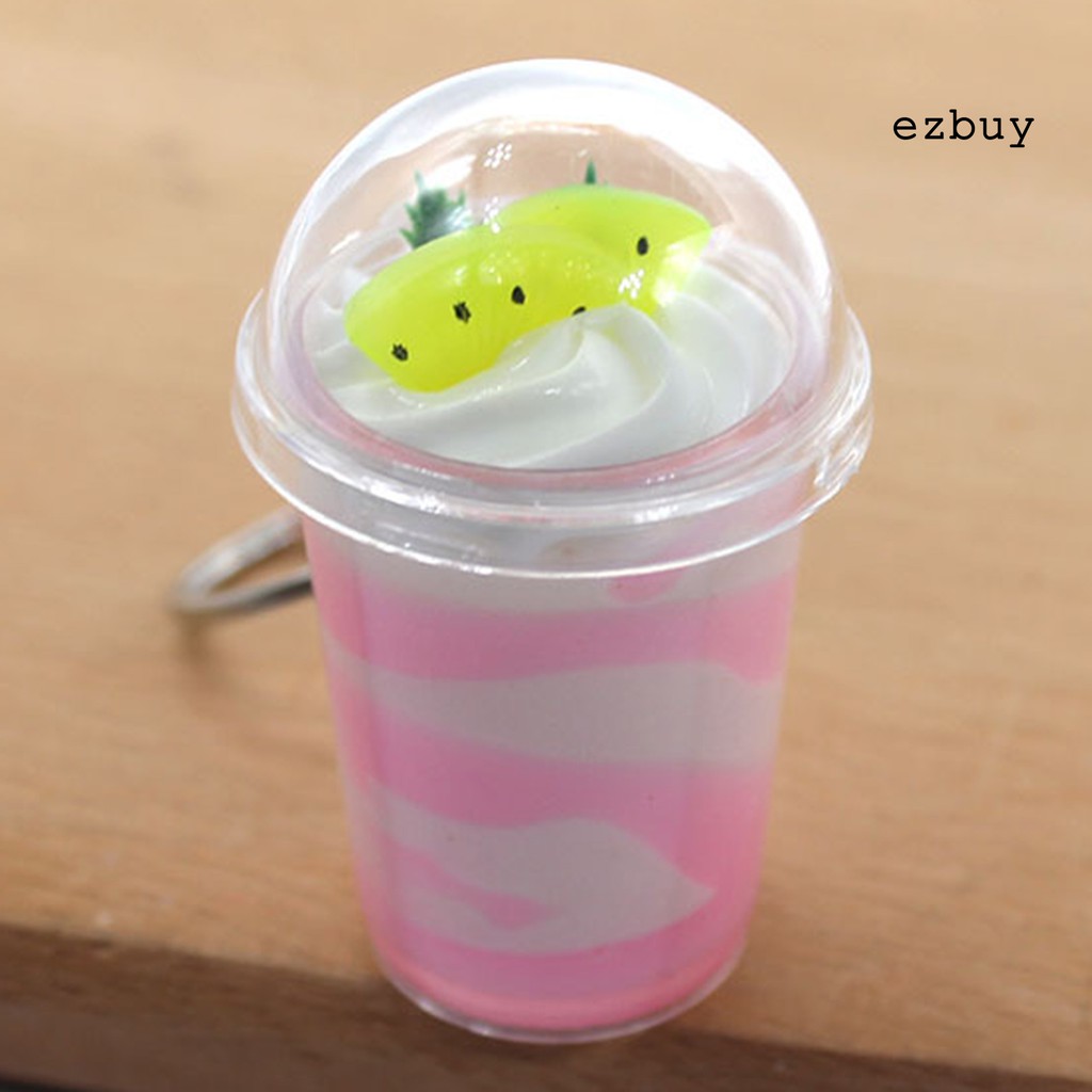 Móc Chìa Khóa Hình Ly Kem Bằng Silicone