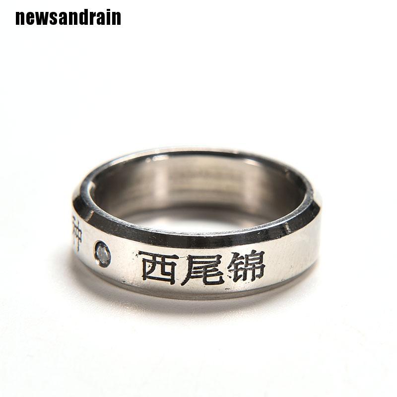 [perfect]1Pcs Cosplay Anime For Tokyo Ghoul Ken Kaneki Titanium Steel Ring Rings