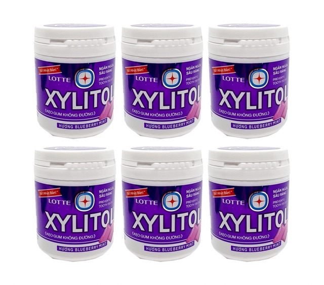 Lốc 6 Hũ Kẹo Gum Không Đường Xylitol 145gr ( 49.8k ) Đủ vị