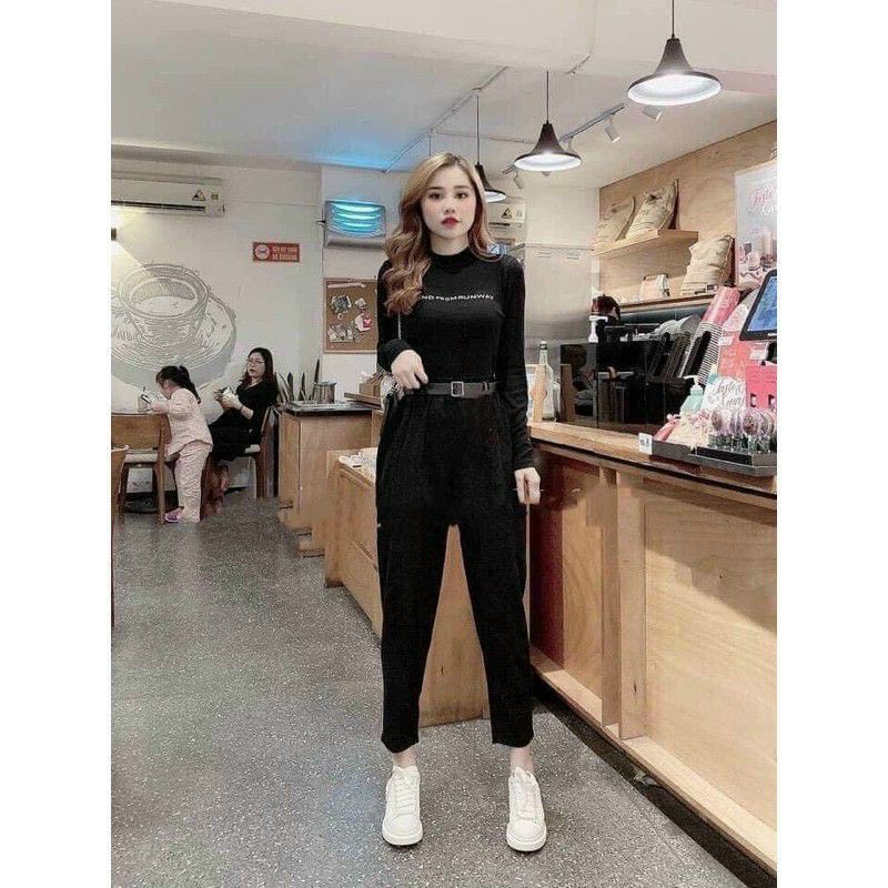 ❤️ HÓT NHẤT NĂM ❤️ Quần Nhung Ống Rộng NỮ EO KIỂU Unisex MÀU Nâu Đen BAGGY SUÔNG