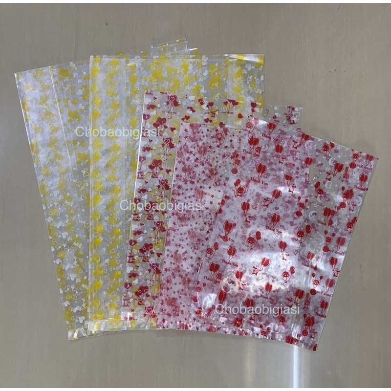 {Giá sỉ 10kg/size} Túi PP hột xoài in 2 màu, túi PP in hình, hàng đẹp, chọn họa tiết Ngẫu Nhiên (sp y hình)