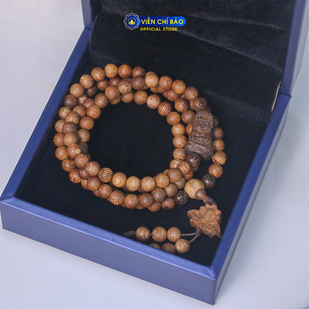 Vòng tay Trầm Hương nam nữ trầm tốc charm Phật, hoa sen thời trang phụ kiện trang sức Viễn Chí Bảo V000806