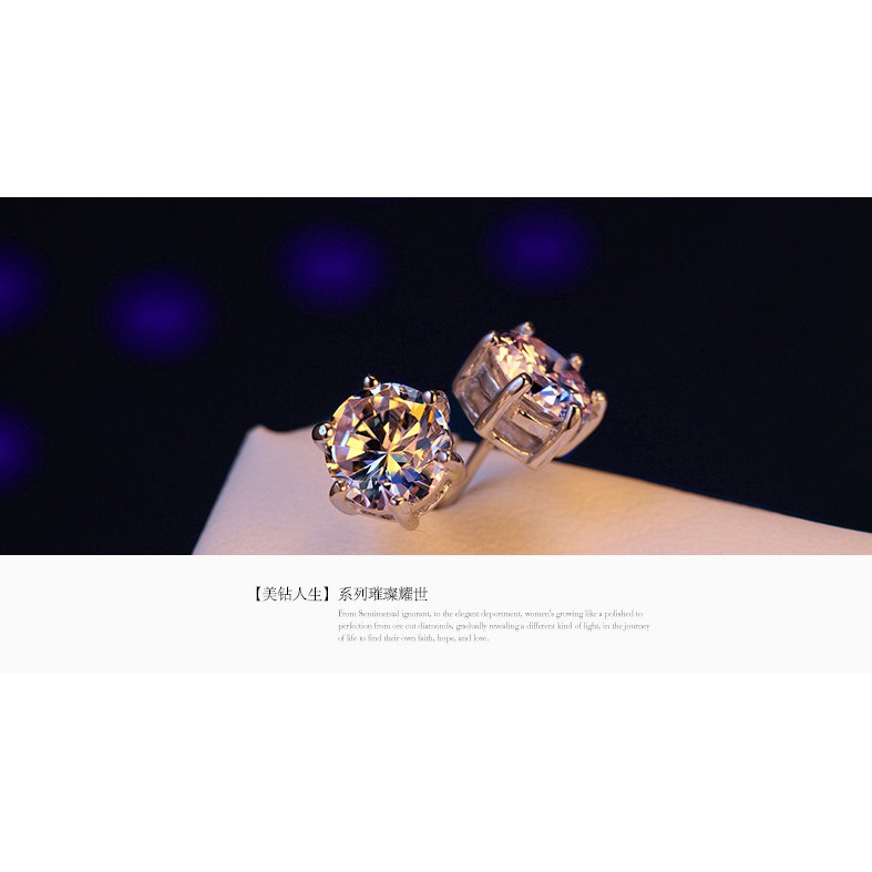 Khuyên tai bạc 925 kiểu Hàn Quốc đáng yêu cho nữ