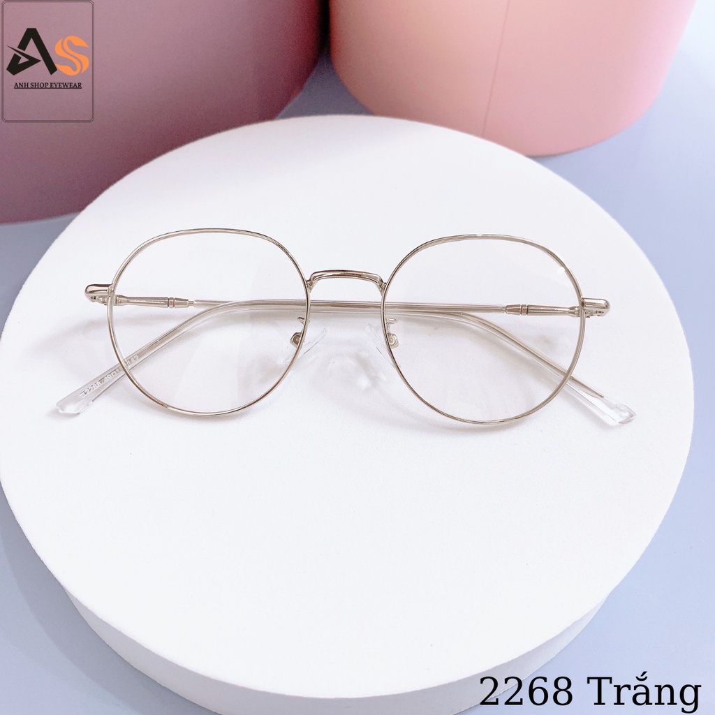 Kính giả cận kim loại tròn nhỏ thời trang nữ giới 2268