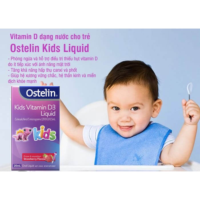 Vitamin D Ostelin Úc cho trẻ từ 6 tháng trở lên - 20ml