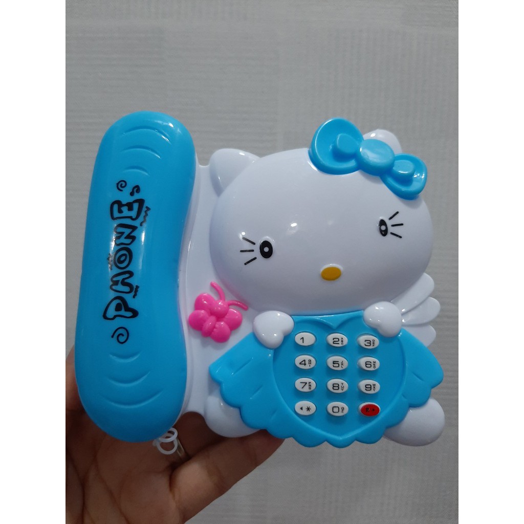 Đồ Chơi Phát Nhạc và Sáng Đèn Hình Mèo Kitty Dễ Thương Cho Bé (Tặng Kèm Pin)