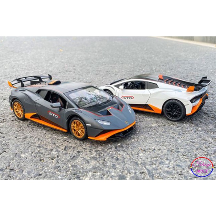 Xe mô hình sắt Lamborghini Huracan STO TẶNG KÈM BIỂN SỐ tỉ lệ 1:24 hãng Jinlifang 3 màu